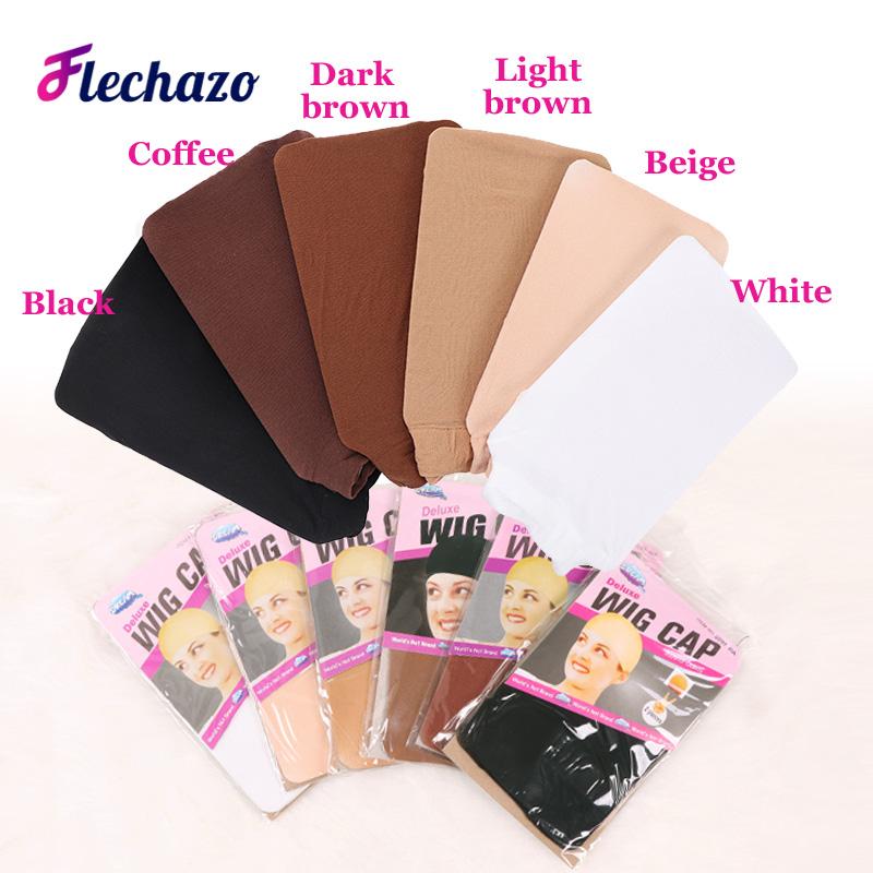 Comfy Wig Caps Hair Nets 1Pack 2Pieces Stocking Wig Cap For Halloween Wig Brown Black Wig Caps Fits Small Heads And Big Heads