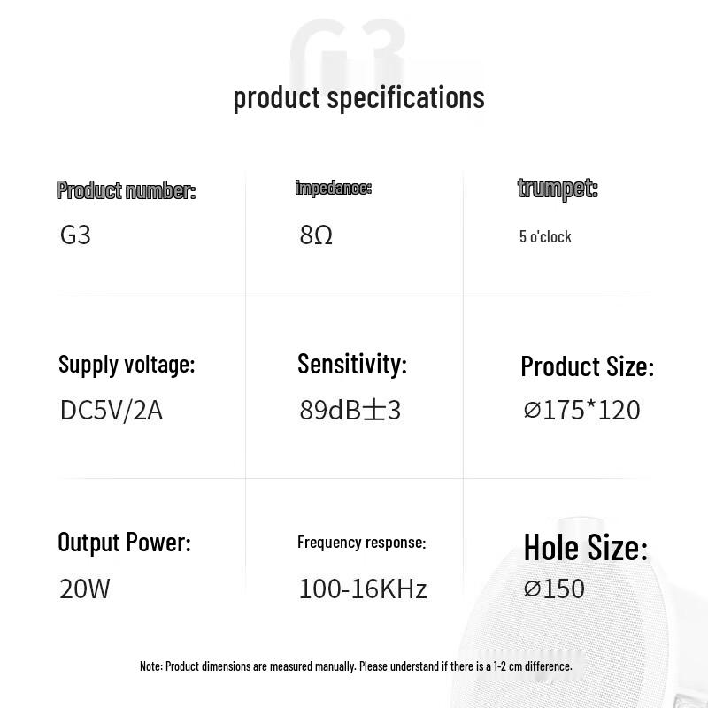 SAST Беспроводная Bluetooth потолочная акустическая система G3, штекер CN (адаптер в комплекте)