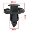 50Pcs/Set Auto Bumper Fender Push 8mm Rivet Retainer Plastic Car Fastener Clip for Universal Car Rivet Fasteners Custom