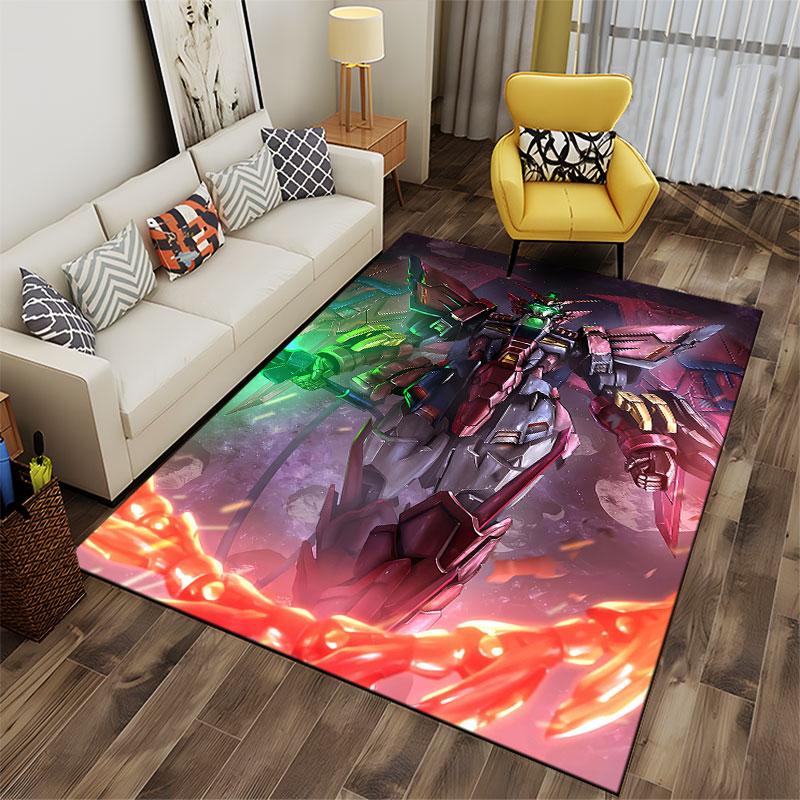 "Robot Warrior in Space Theme" suitable as a non-slip mat for the living room or bedroom sofa