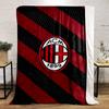 AC Milan Logo Classic Striped warm quilt, Flannel blanket for bedroom, living room, sofa, and nap.