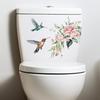 1pc Beautiful Lotus Butterfly Toilet Sticker Bathroom Toilet Cover Decorative Sticker Waterproof Self Adhesive