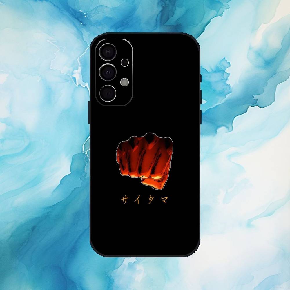 Чехол для телефона One P-Punch Man S-Сайтама для Samsung S 25,24,23,22,30,21,10,9,Ultra,Plus,Lite,FE,4,5 G Мягкий Черный Чехол
