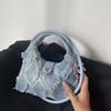 Винтажные ковбойские сумки-тоут через плечо женские простые джинсовые сумки-ведра с кисточками модные универсальные женские сумки