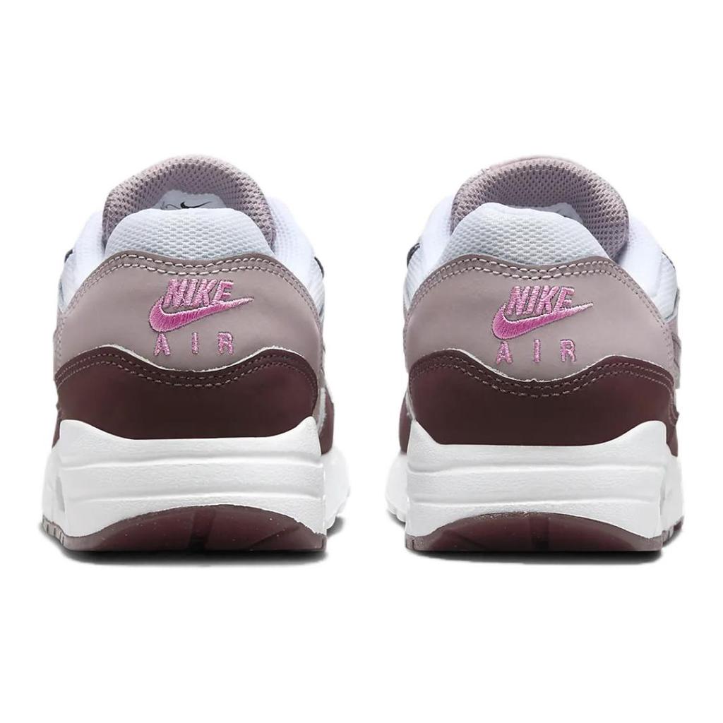 Nike Air Max 1 Abrasion Resistant Low top Kids Lifestyle Shoes White Purple Unisex DZ3307-112