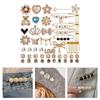 55Pcs Brooch Pins Sweater Shawl Clips Artificial Pearls Brooches Charm for Sock Shoes Rhinestones Safe Pins for Women