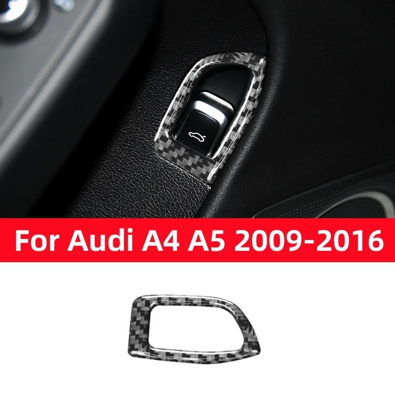 Для A4L A4 B8 2009-2016 Q5 2009-2017 A5 2008-2017 Аксессуары из углеродного волокна для салона автомобиля, наклейка на багажник, рамка