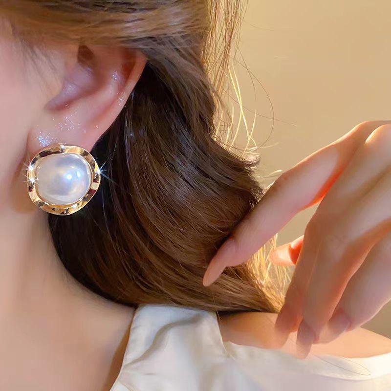 Элегантные кружевные серьги Ankola с красным жемчугом