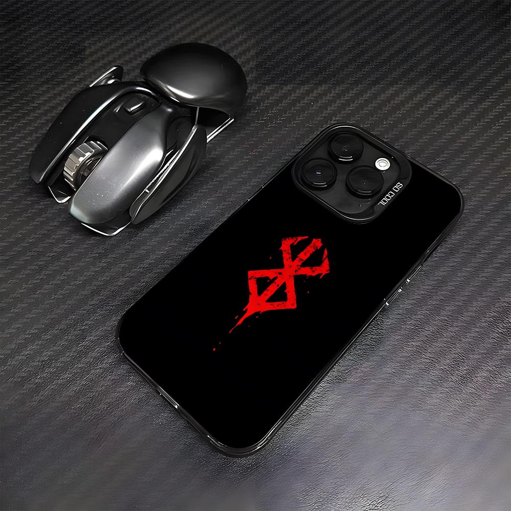 B-Berserk G-Guts Phone Case For IPhone17 Air 16 15 14 Plus 13 12 11 Pro 7 8 XS Max XR Silver Black Bumper Case