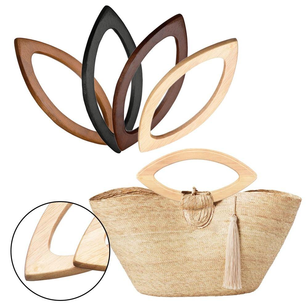 DIY Замена Ручка для Сумки из Массива Дерева Сумка-Тоут Деревянная Ручка для Сумки Классический Ремень для Шитья Вязания крючком Аксессуары для Сумки Кошелька