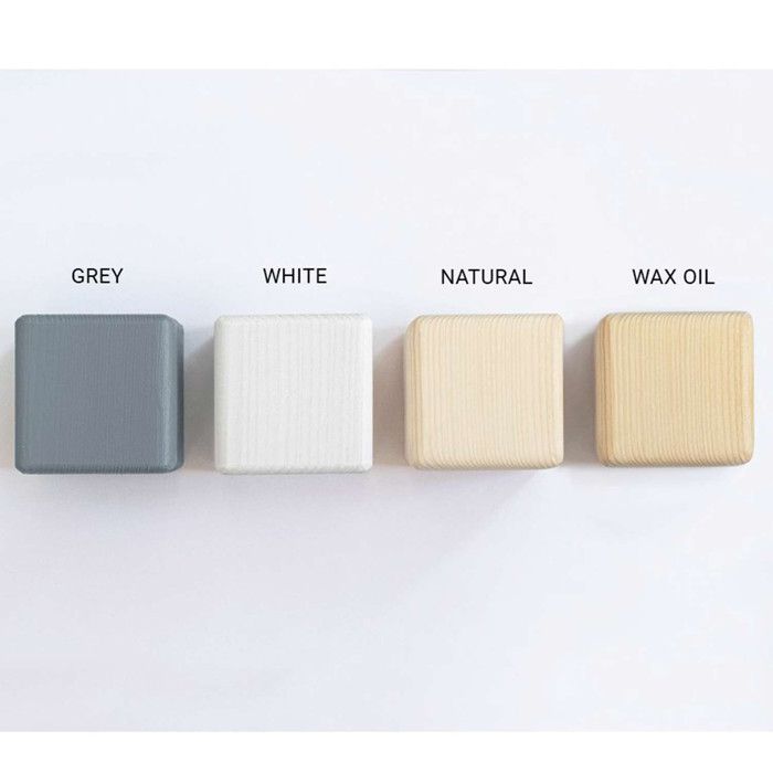 6 Pieds réhausseurs de lit - bois vernis 20 cm pour largeur lit 140 cm