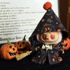 Halloween Atmosphere Pumpkin Cape for Labubu Cute Magic Broom Cloak Set Bat Decorative Button for 17cm Ladbubu Dolls Accessories