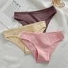FINETOO Женские трусики из чистого хлопка, мягкие и дышащие, однотонное нижнее белье с низкой талией, размеры M-XL