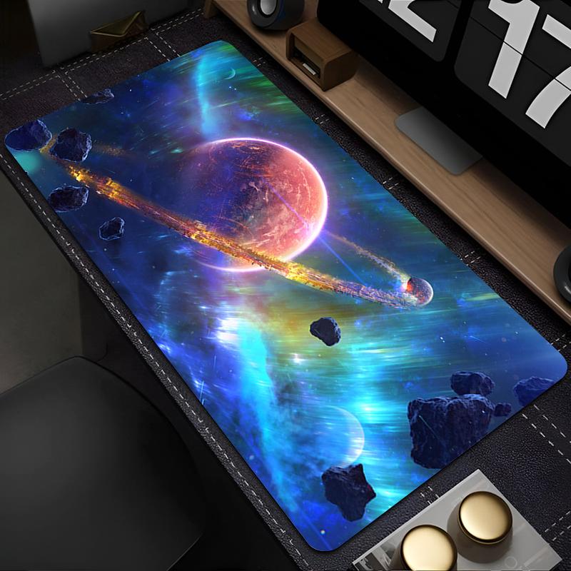 Anime Mousepad Computer Gamer Lock Edge Desk Mat Laptop Space Galaxy Keyboard Pad HD Print Soft Mouse Pads Natural Rubber Carpet