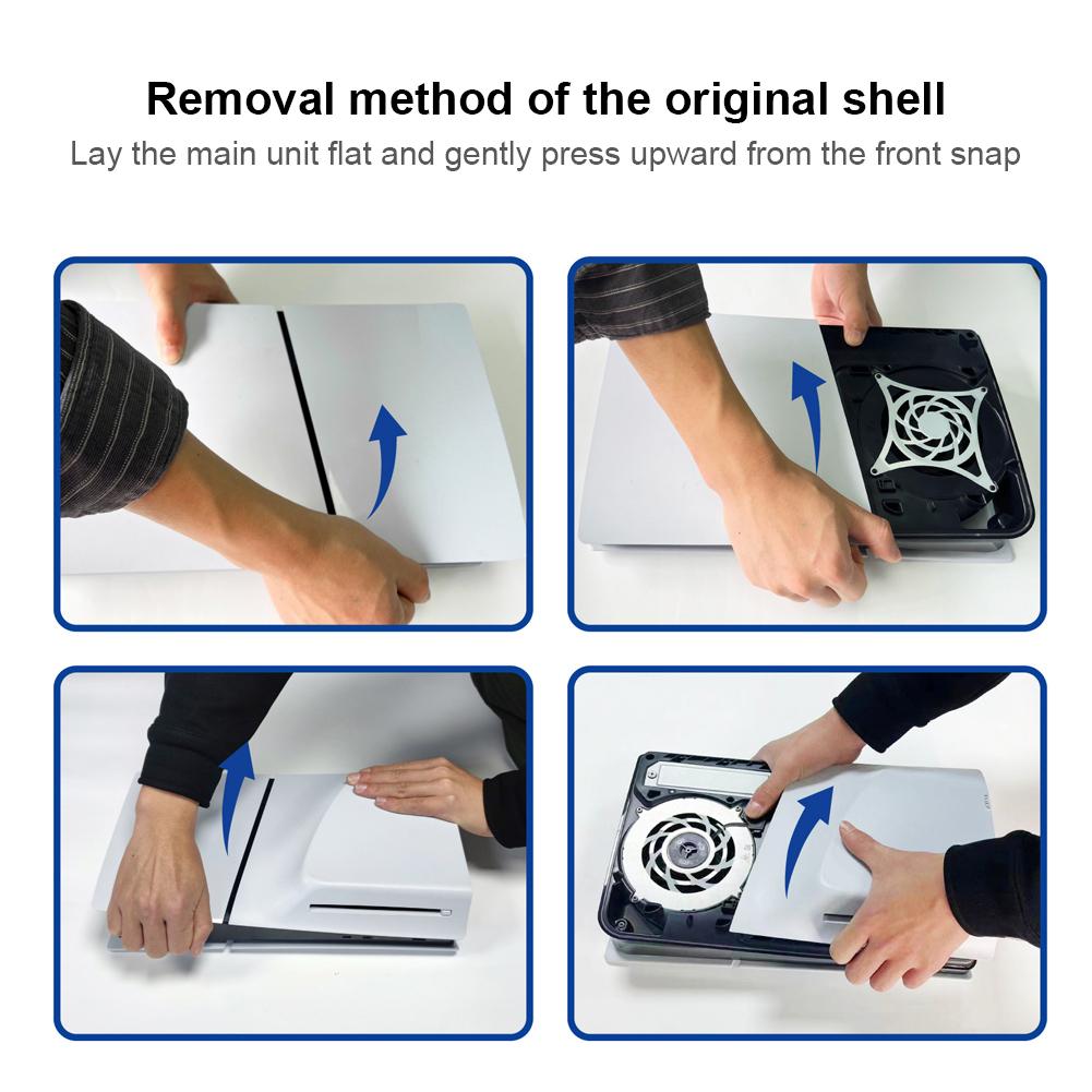 Жесткий чехол ABS с лицевой панелью, противоударный чехол для консоли PS5 Slim Disc Edition