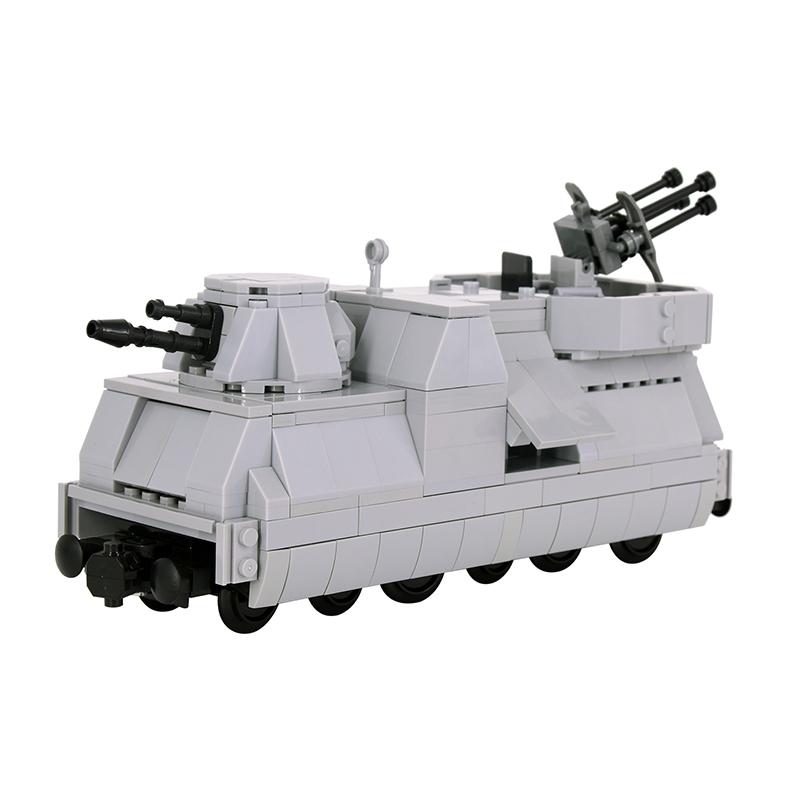2025 Новый MOC Город Креативная Идея Поезд Артиллерийская машина Истребитель танков Строительный блок Кирпичики Детские DIY Высокотехнологичные Креативные Игрушки