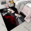 1PC Abstract portrait, red smoke Carpet for Living Room Bedroom Sofa Home Decor Rus Non-slip Floor Mat Luxury Gift