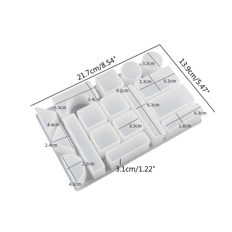 Drop Glue Toy Moulds Diy Variety Irregular Intelligence Building Blocks Mold Square Ornament Silicone Mould for Boy Gift