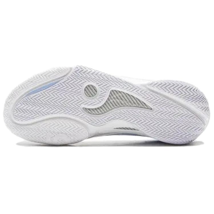 Li Ning Wade 808 5 ULTRA Амортизация, Износостойкие Низкие Баскетбольные Кроссовки с Карбоновой Пластиной Мужские Бело-Синие ABAV015-21