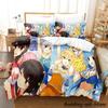 KonoSuba Аниме Комплект постельного белья Односпальный Полуторный Полный Евро Кинг-сайз Пододеяльник Комплект постельного белья для спальни взрослых и детей