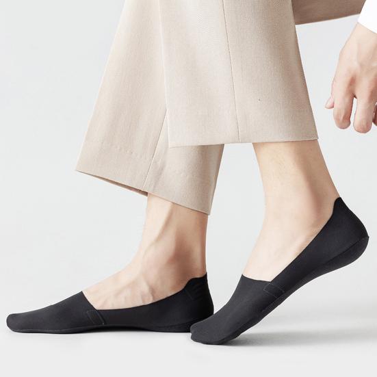 1 пара мужских носков с низкой посадкой, нескользящие, дышащие, впитывающие пот, хлопковые носки с мелким горлом, летние эластичные однотонные носки-невидимки