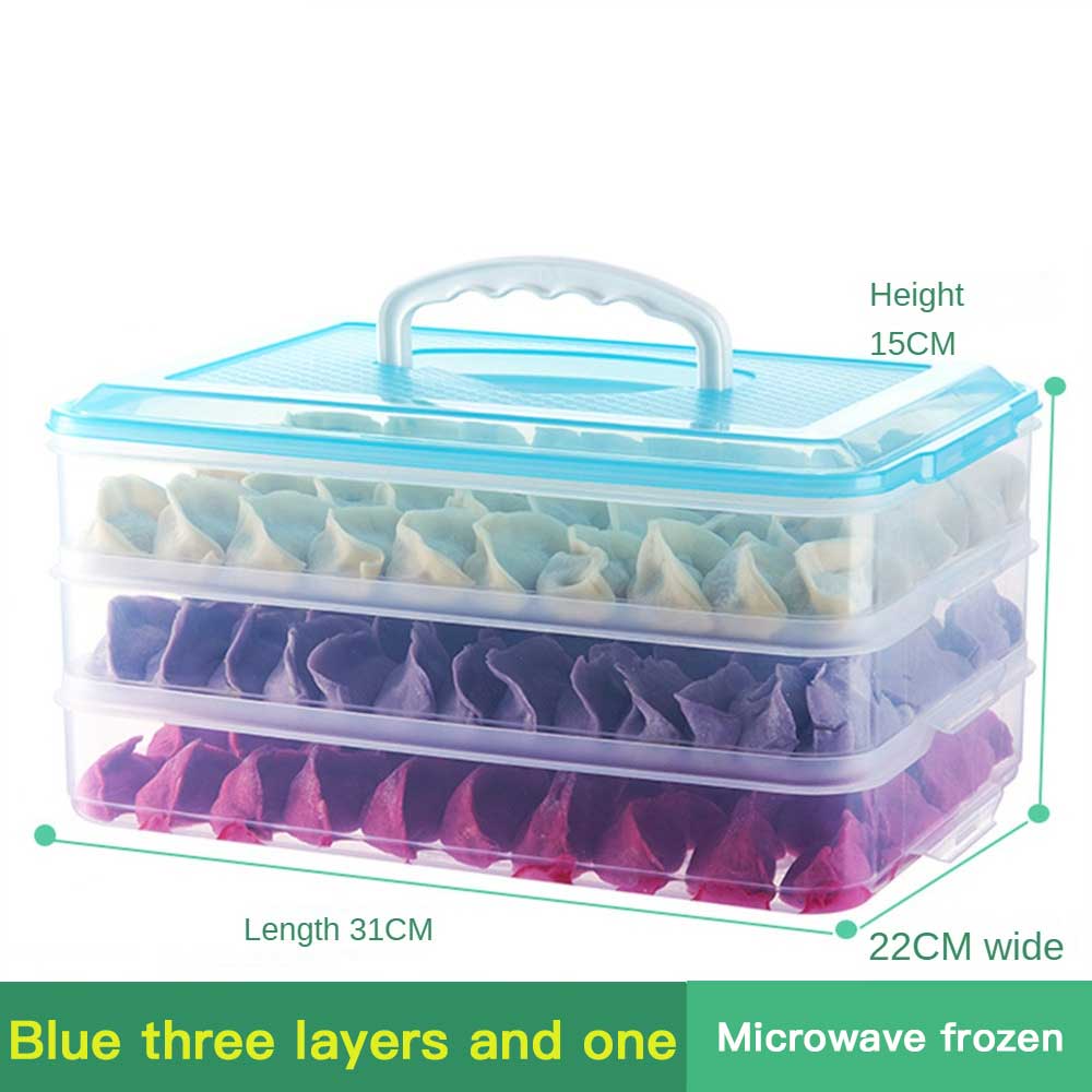 Холодильник Морозильная Коробка 1-3 Слоя Пельмени Пищевой Класс Быстрозамораживаемая Коробка Для Пельменей С Крышкой Коробка Для Сохранения Свежесть