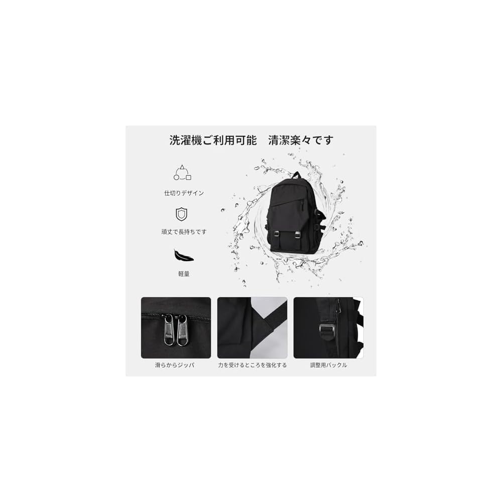 SEAFEW Women's Backpack, Large Capacity, Town Backpack, Business Backpack, Black, Black Canvas,