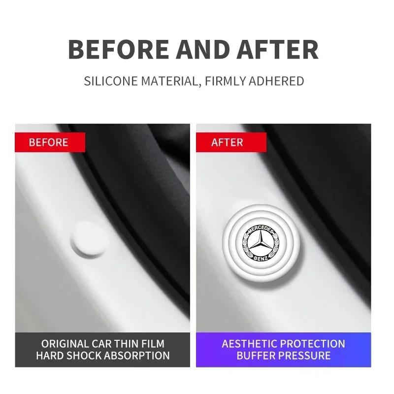 1/2/4Pcs Luminous Shock Absorber Car Door Silicone Anti Shock Pad for Mercedes Benz W212 W204 W211W168 W213 W205 W210 W108 W124 KIY7