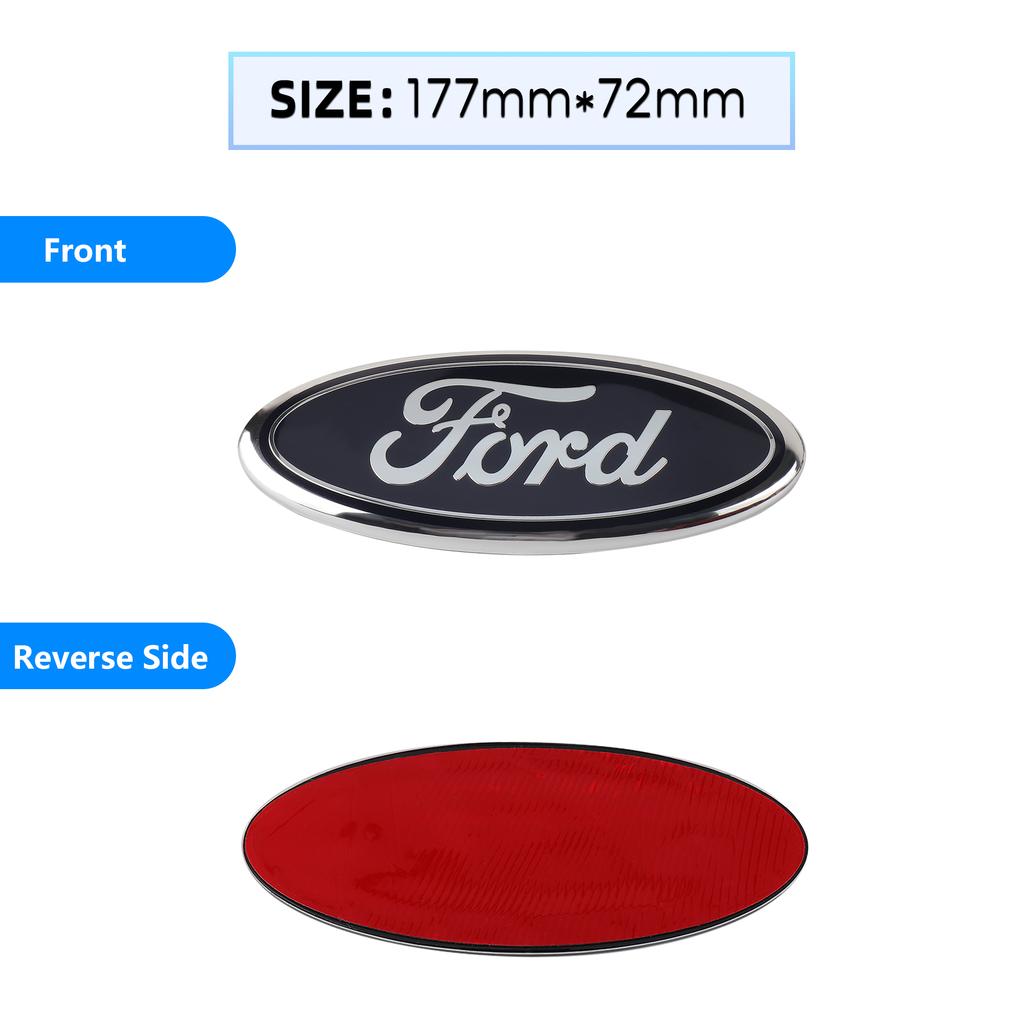Car Rear Trunk Front Grill Sticker For Ford Grille Emblem Logo Hood Badge Focus Kuga MK7 MAX Fiesta Ranger Mondeo Mustang Escape