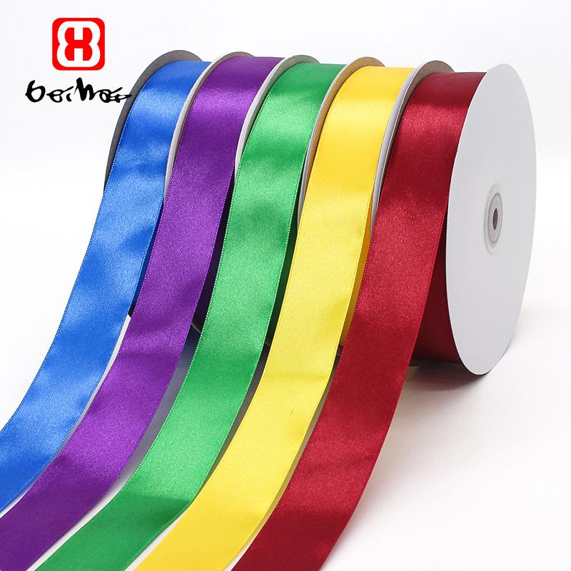 and Retail 30 mm 100% Polyester Satin Ribbon Stocked Customized Ribbons With Logo for Wrapping Ribbon