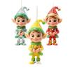 Christmas Elf Wooden Ornaments, Festive Gnome Hanging Pendant Set in 14 28 or 42 Pieces, Wood Xmas Tree Decoration for Holiday Party Home
