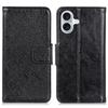 Для iPhone 16 чехол Nappa Texture Wallet Stand Split Leather Phone Cover - черный