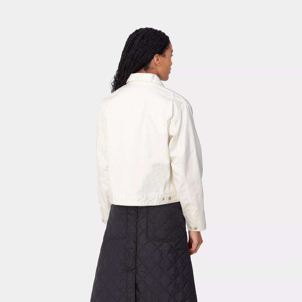 Carhartt WIP Куртка Fw24 W Norris Квадратная бирка Карман на груди Регулируемые манжеты и подол Опущенные плечи Свободная куртка Женская куртка Восково-белая I033568-D6-02