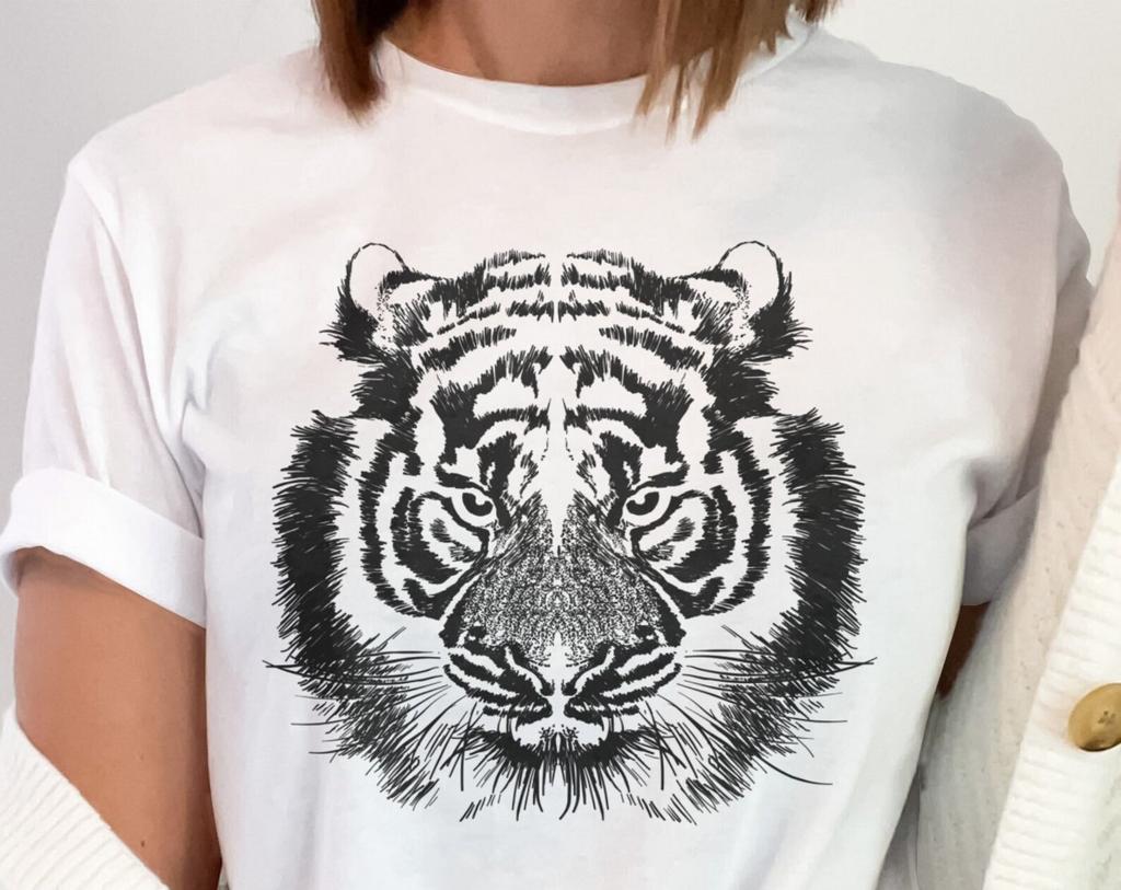 Tiger Graphic Tee | Women's 100% Cotton T-Shirt