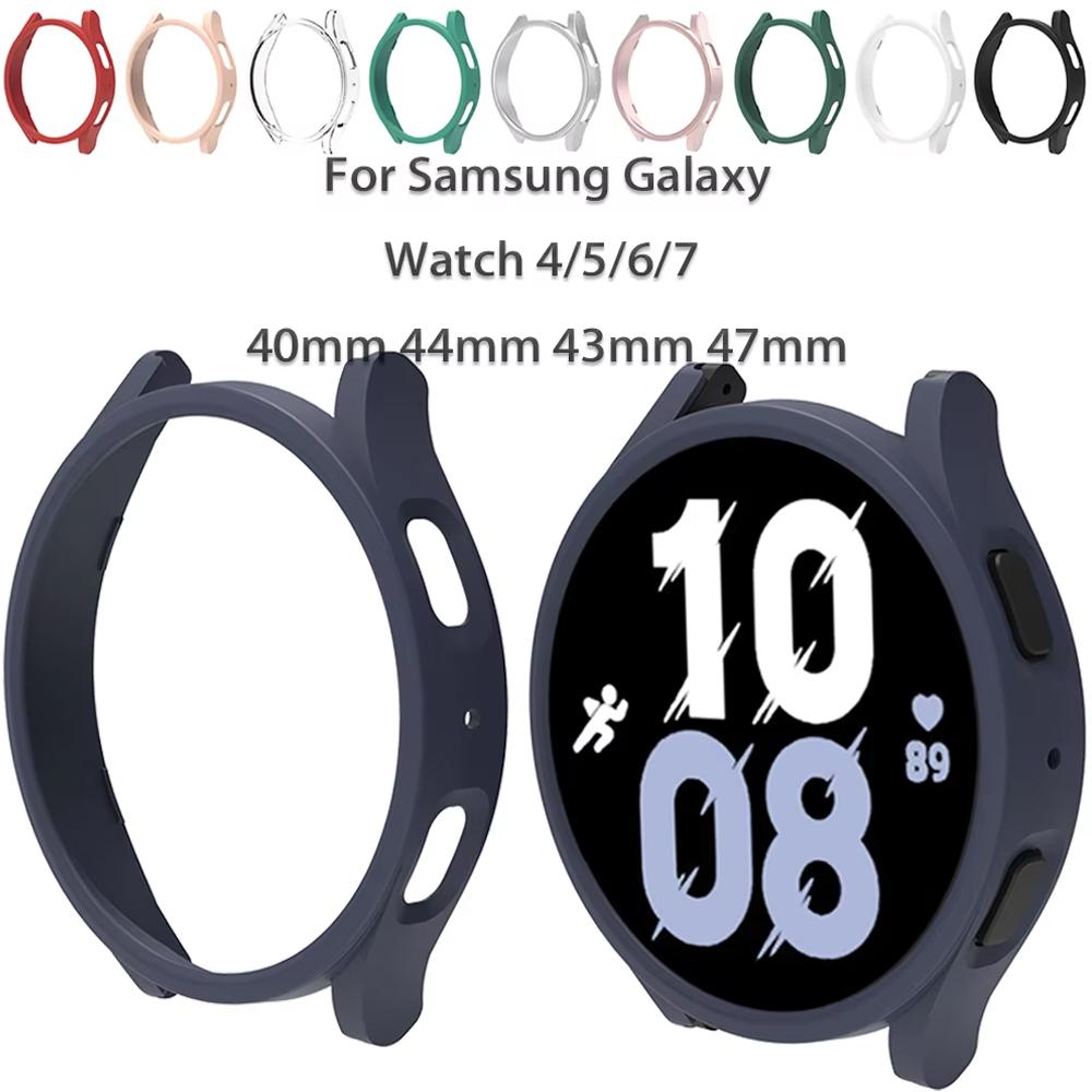 Чехол для Samsung Galaxy Watch 4/5/6/7 40 мм 44 мм 45/47 мм Матовый Защитный Полый Бампер для Часов 6 Classic 43 мм 47 мм