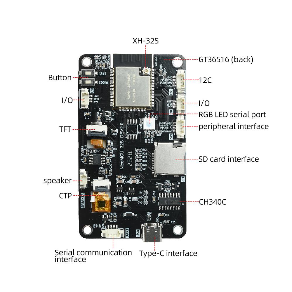 11-битный модуль разработки LX6 ESP11, Wi-Fi, Bluetooth, высокочувствительный приемопередатчик, платформа GUI на базе LVGL, плата для программирования PlatformIO