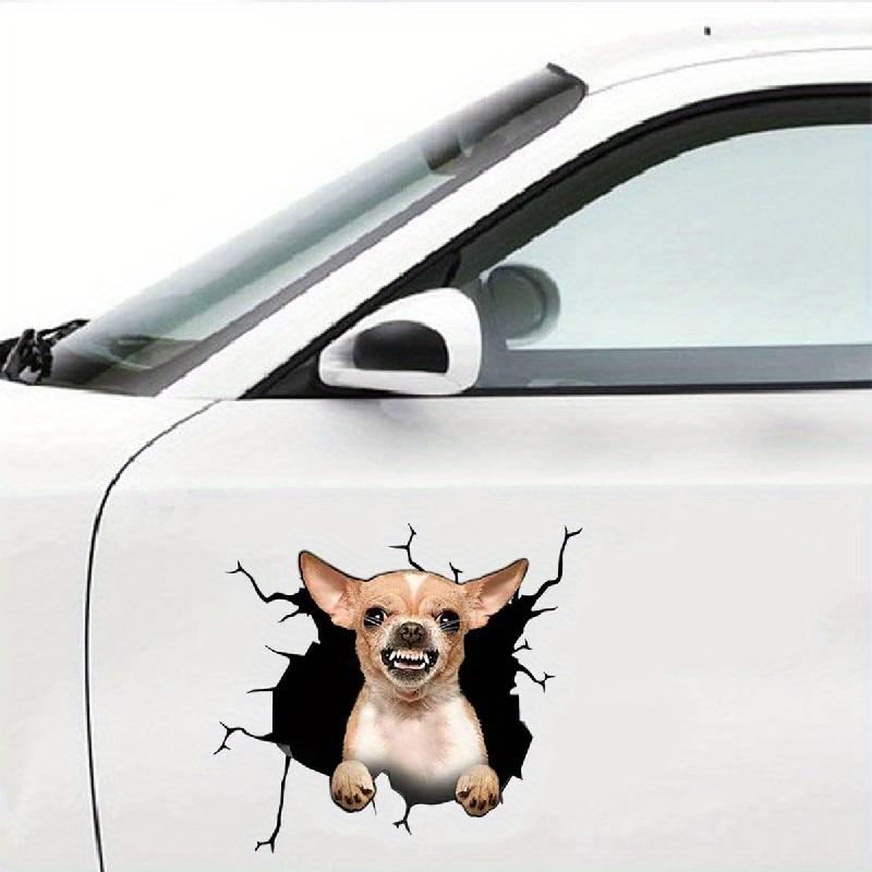 1 шт., наклейка на автомобиль чихуахуа, 3D виниловые водонепроницаемые наклейки для собак, для стены, ноутбука, окна автомобиля, бампера грузовика, холодильника