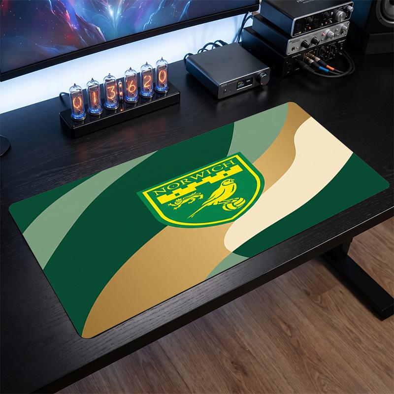 Игровой коврик для мыши Norwich City Football Print, большой, противоскользящий, расширенный, для игрового стола, офиса, дома