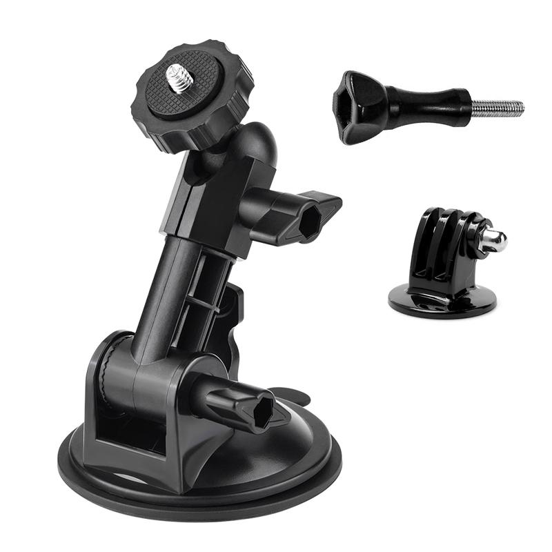 Camera Suction Cup Mount 360 Rotation Camera Car Holder 1/4 Screw for Go Pro DJI OSMO Action 4 5 Pro Insta 360 X5 X4 Phone Hold