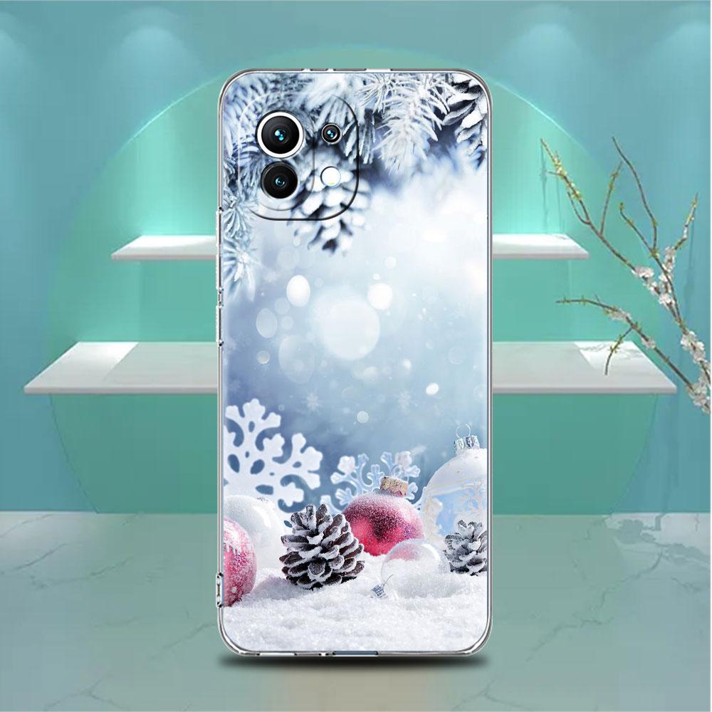 Прозрачный чехол со снежинкой и снегом для Xiaomi Mi Poco X3 NFC M3 Pro F3 F1 11 Lite 12 Note 10 11T 9T, прозрачный чехол для телефона