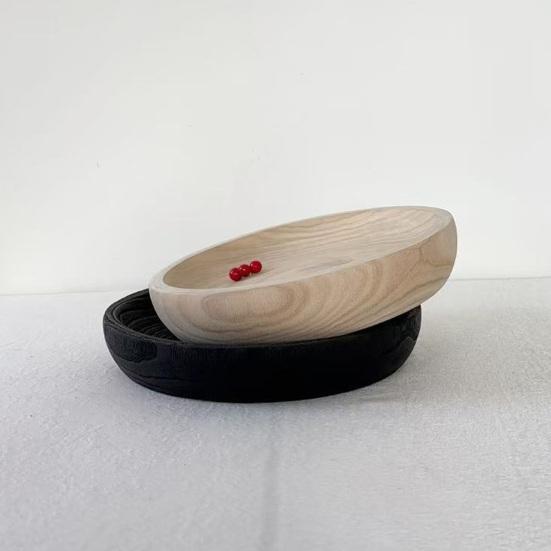 Деревянный поднос для хранения Многоцелевой для фруктов Сладости Конфеты Десерты Закуски Поднос для сервировки Фермерский дом Деревенский Круглая декоративная миска Кухонные принадлежности