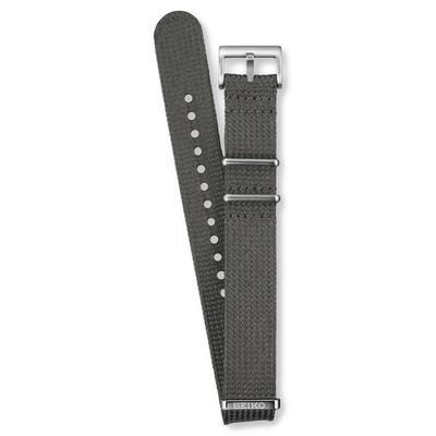 Оригинальный aftermarket ремешок 20 мм для ушек RS18C20GY [Seiko Watch], ремешок в стиле НАТО, ткань, полиэстер, ширина, серый,