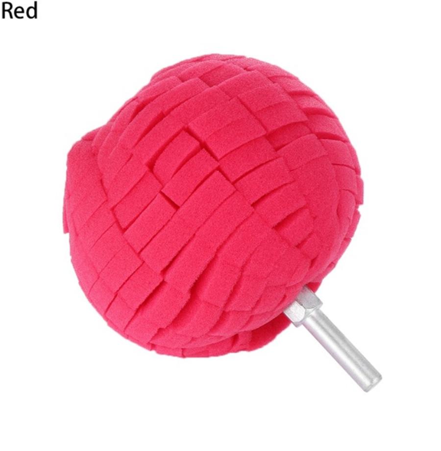 Универсальный 3 шт. Красный Мягкий 3"(76мм )Полировальный шар Финишный полировальный круг Полировальная подушечка для полировки автомобиля