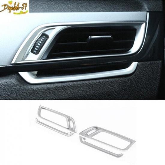 Chrome For BMW X1 X2 F48 16-19 Front Side Air Outlet Decorator Frame Cover Trim