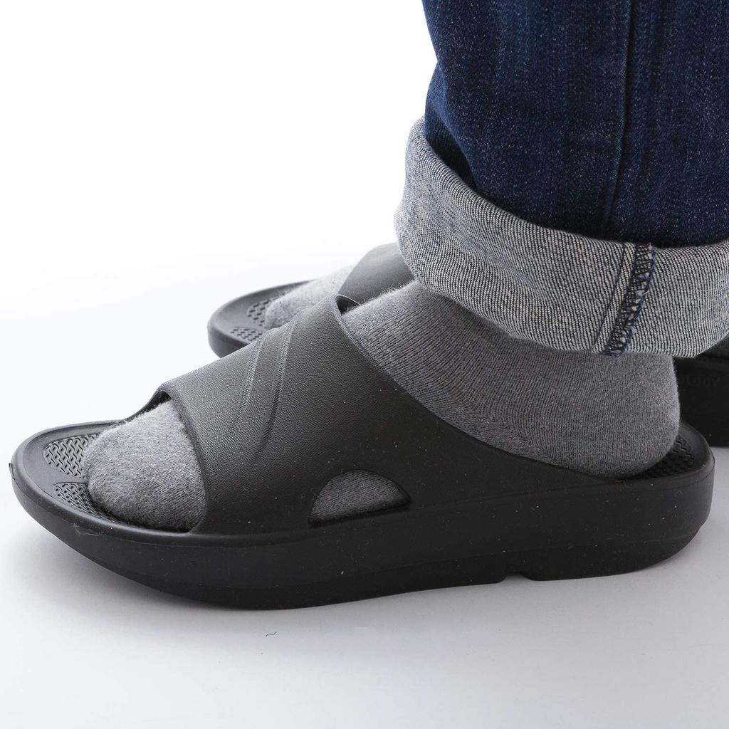 Толщина подъема стопы см [КУРОО] Тапочки, Сандалии, Релиз, Поддержка, Подошва, Унисекс, Темно-синий, 26.0~27.5