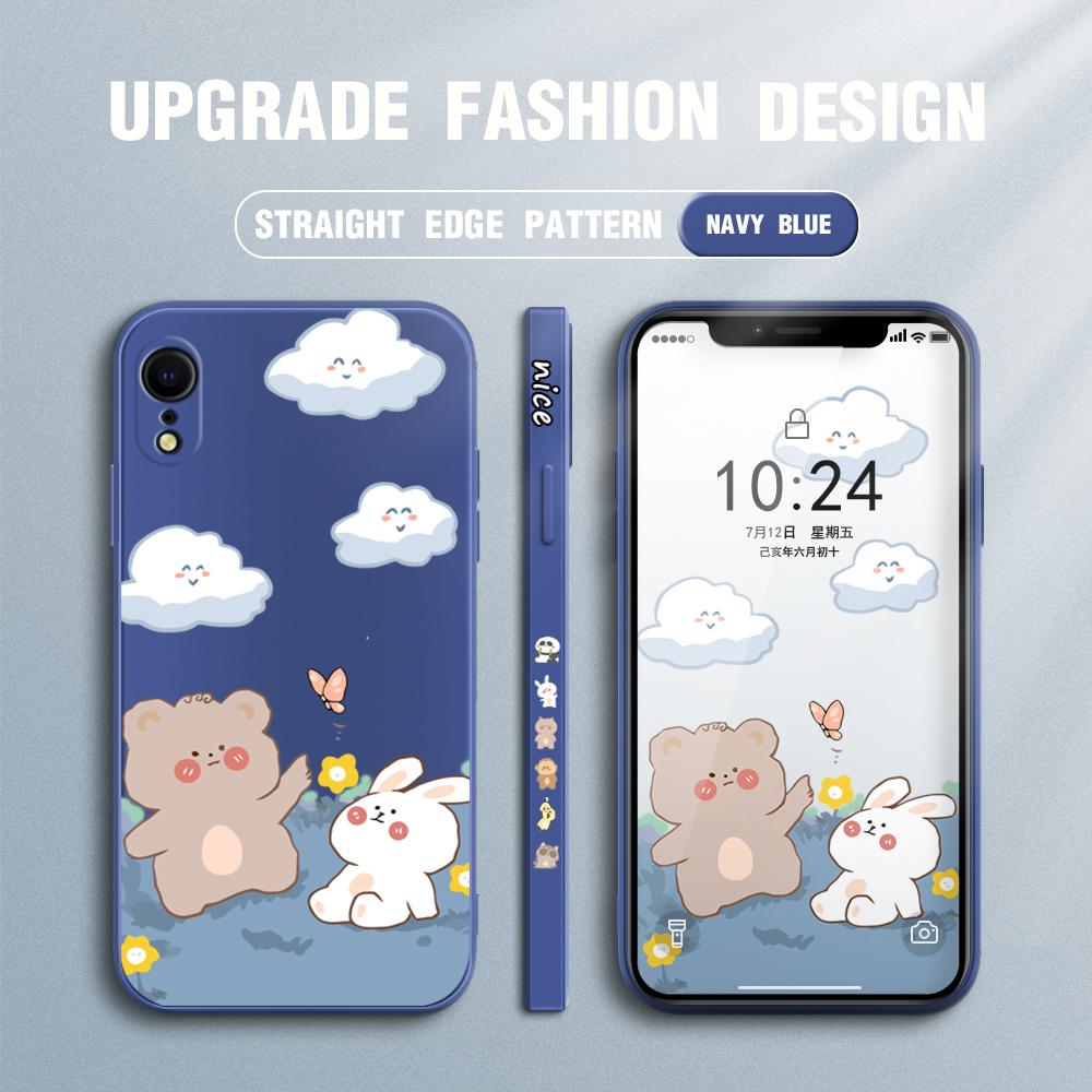 Прекрасный чехол для телефона с мультяшным медведем для Redmi Xiaomi POCO Note 10 Pro 9 9A 9T 10C 8 7 11 Lite 5G X3 M3 с квадратным краем, мягкие защитные чехлы для полной камеры