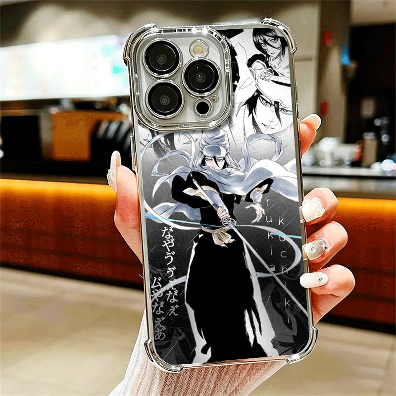 Чехол для телефона с покрытием Bleach Kuchiki Rukia для iPhone 16 17 Pro Max Air 16E 14 15 Plus 12 13 Mini Противоударный чехол с подушкой безопасности