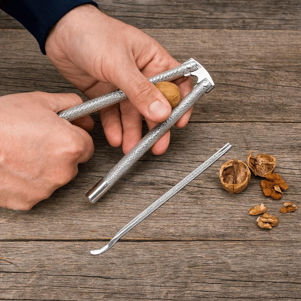 Multifunction Walnut Cracker Stainless Steel Efficient Nut Cracker Quick Crack Heavy Duty Pecan Sheller Nut Processing