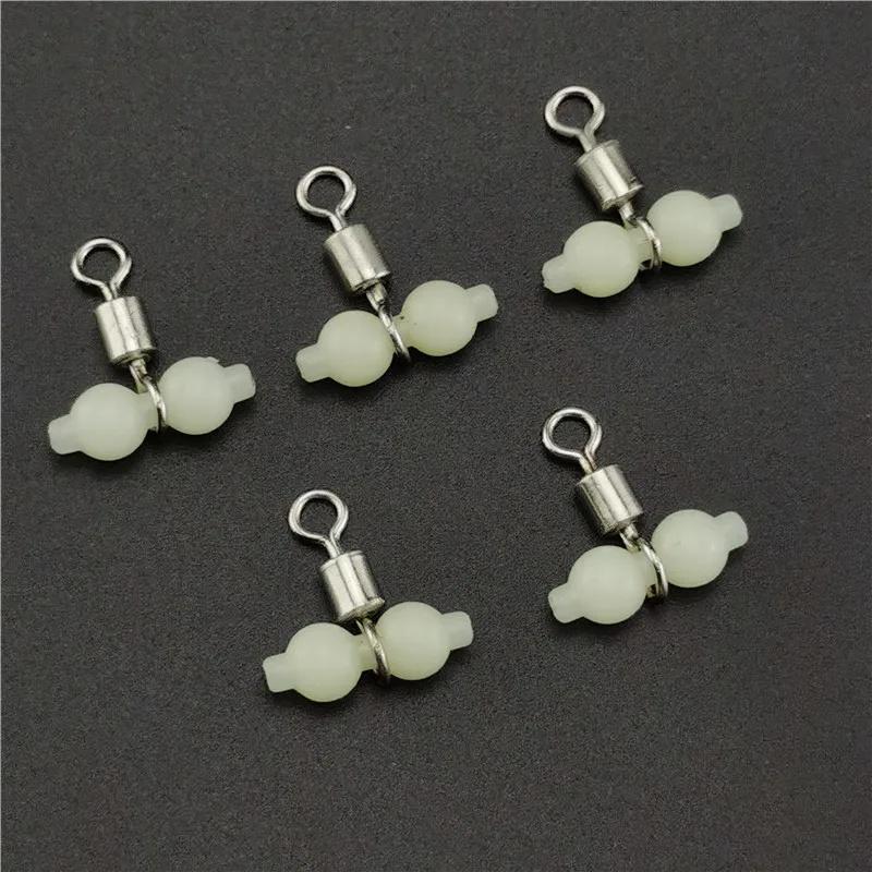 Luminous 3 Way Durable Fishing Swivels Sea Fishing Accessories Rolling Swivels Connector Sea Fishing Hook Size L S