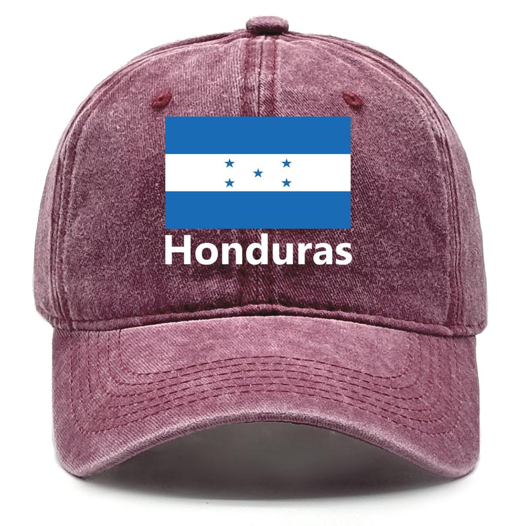 Honduras Flag Cap For Unisex Women Outdoor Casual Baseball Cap Unisex Solid Color Adjustable Strap Cotton Cap Unisex Sun Protection